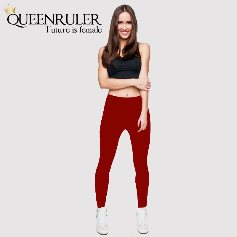 Sexy Red High Waist Leggings - Queenruler