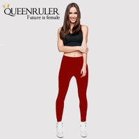 Sexy Red High Waist Leggings - Queenruler