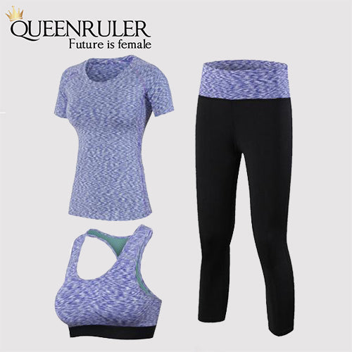 Professional 3 in 1 Yoga Set (Purple) - Queenruler