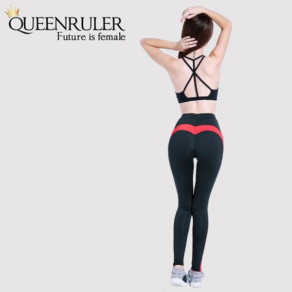 Hot Red Stripe Leggings - Queenruler