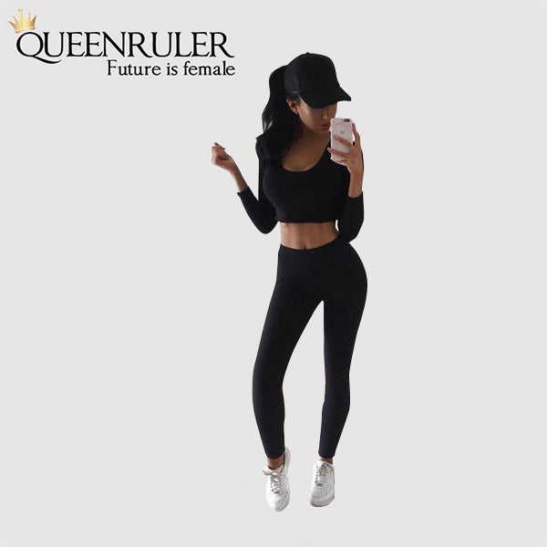 Fitness Jogging Suit (Black) - Queenruler