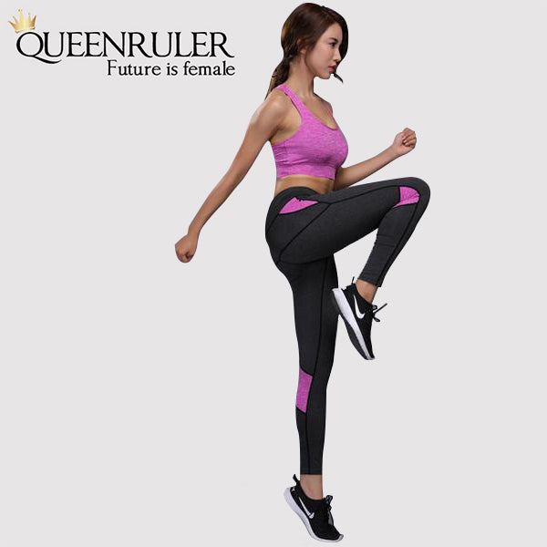 Two Piece Yoga Set (Purple) - Queenruler