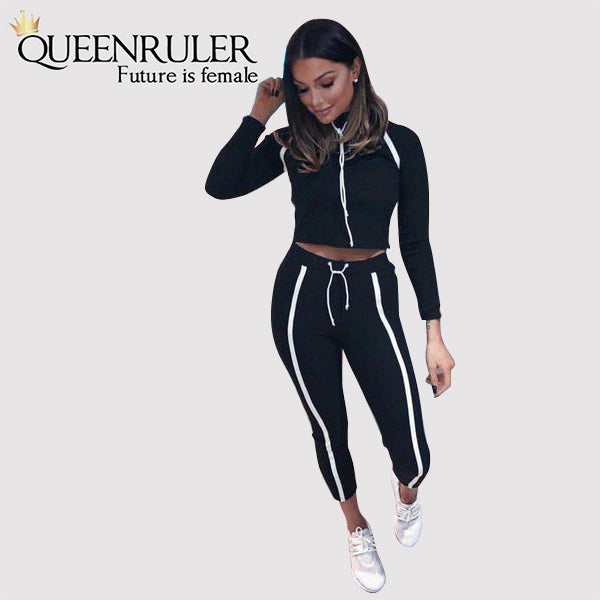 Athletic Long Sleeve Turtleneck Set (Green) - Queenruler