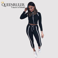 Athletic Long Sleeve Turtleneck Set (Green) - Queenruler