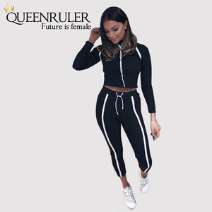 Athletic Long Sleeve Turtleneck Set (Green) - Queenruler