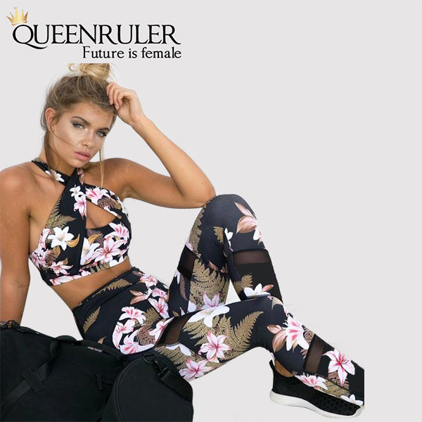 Sexy Floral Sports Suit - Queenruler