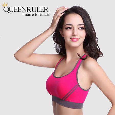Sexy Padded Sports Bra (Hot Pink) - Queenruler