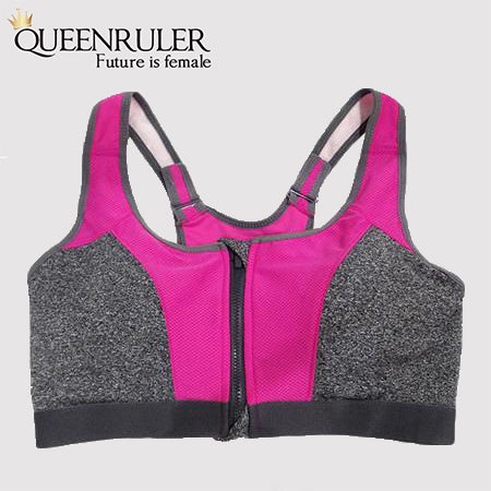Professional Zipper Bra (Pink) - Queenruler