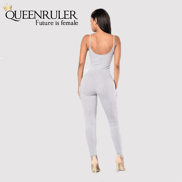 Quick-Dry Athletic Jumpsuit (Light Grey) - Queenruler