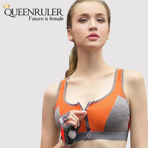 Professional Zipper Bra (Orange) - Queenruler