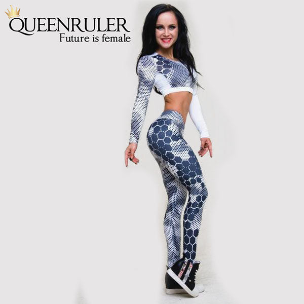 New Honeycomb Print Fitness Set - Queenruler