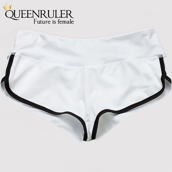 Hot Cotton Athletic Shorts (White) - Queenruler