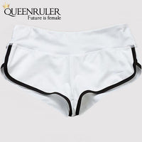 Hot Cotton Athletic Shorts (White) - Queenruler