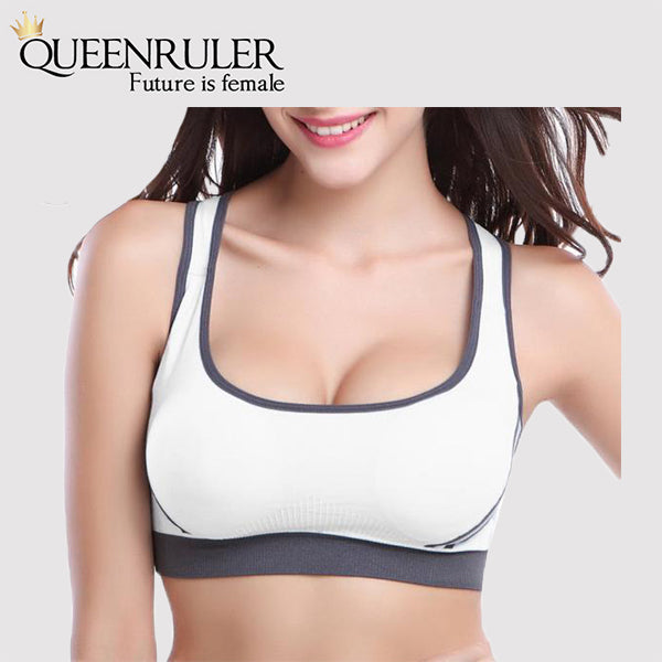 Breathable Fitness Bra (White) - Queenruler