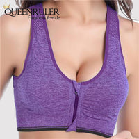 Cleavage Enhancing Athletic Bra (Purple) - Queenruler