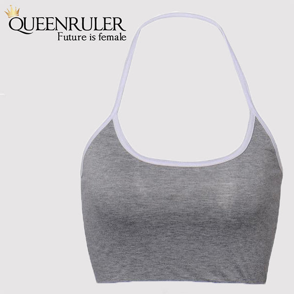 Fitness Push Up Stretch Bra (Gray) - Queenruler
