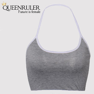 Fitness Push Up Stretch Bra (Gray) - Queenruler