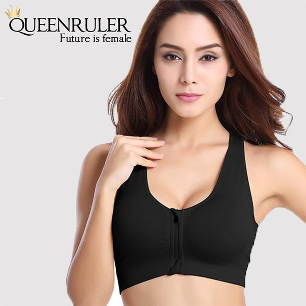Cleavage Enhancing Athletic Bra (Black) - Queenruler