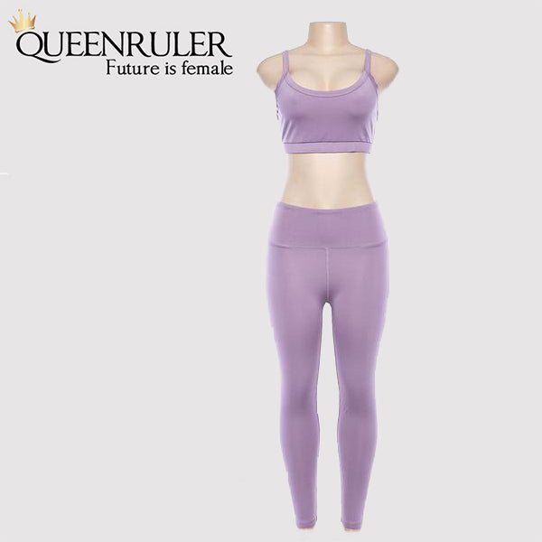 Queenruler Sweatshirt & Leggings (Purple) - Queenruler
