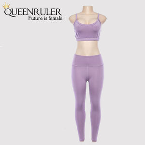 Queenruler Sweatshirt & Leggings (Purple) - Queenruler