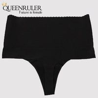 High Waist Seamless Pantie (Black) - Queenruler