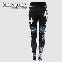 2018 Sexy Running Pants (Black Butterfly) - Queenruler