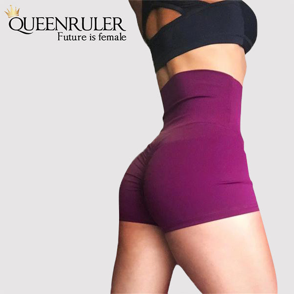 High Waist Elastic Yoga Shorts - Queenruler