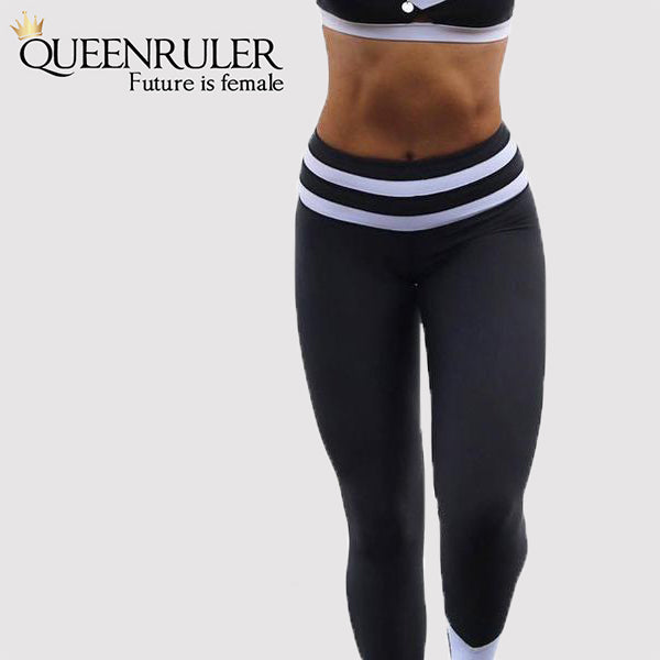 Quick Dry Running Leggings (Black) - Queenruler