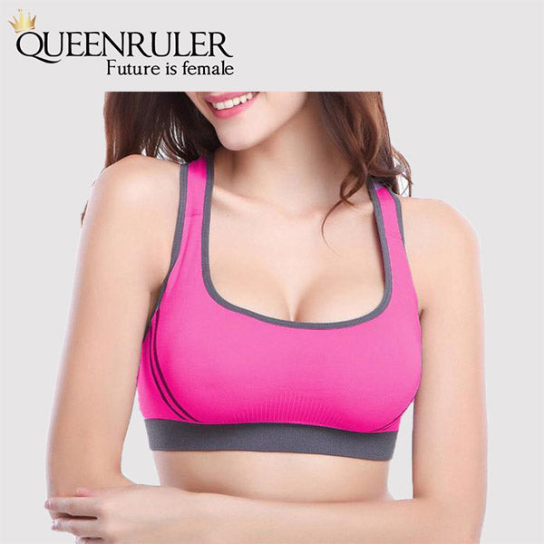 Breathable Fitness Bra (Fuchsia) - Queenruler