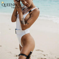 Queenruler Sexy Bathing Suit (White) - Queenruler