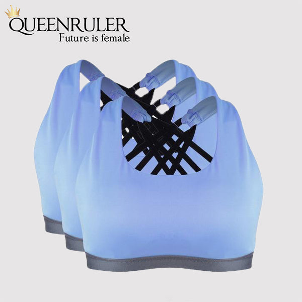 Sexy Cross Sport Bra (3PCS Blue) - Queenruler