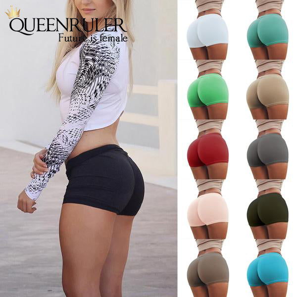 Queenruler Sexy Athletic Shorts (White) - Queenruler