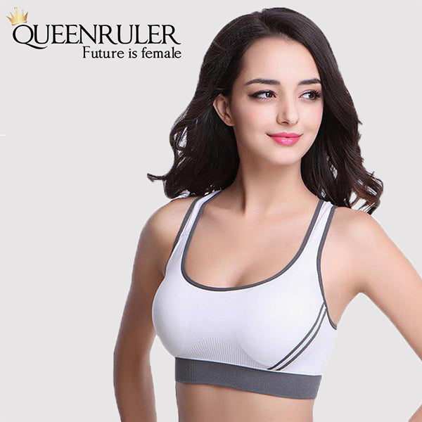 Sexy Padded Sports Bra (White) - Queenruler