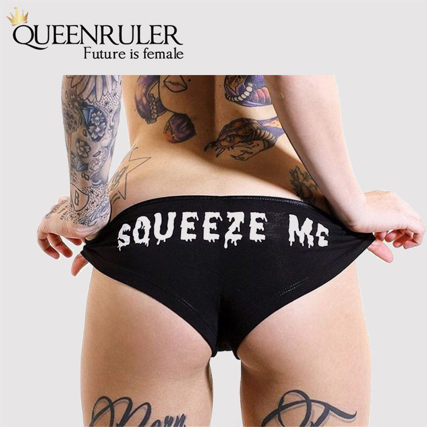 Squeeze Me Pantie (Black) - Queenruler