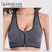 Cleavage Enhancing Athletic Bra (Gray) - Queenruler