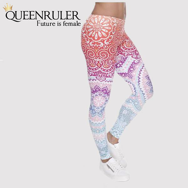Side View Aztec Women Fitness Leggings | Queensruler