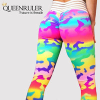 High Waist Camo Sweatpants (Yellow) - Queenruler