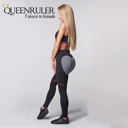 Sexy Heart Yoga Leggings (Black) - Queenruler
