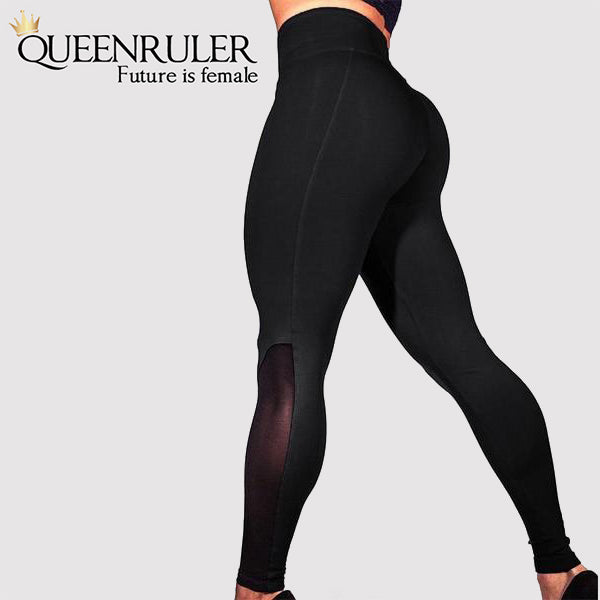 High Waist Push Up Leggings (Black) - Queenruler