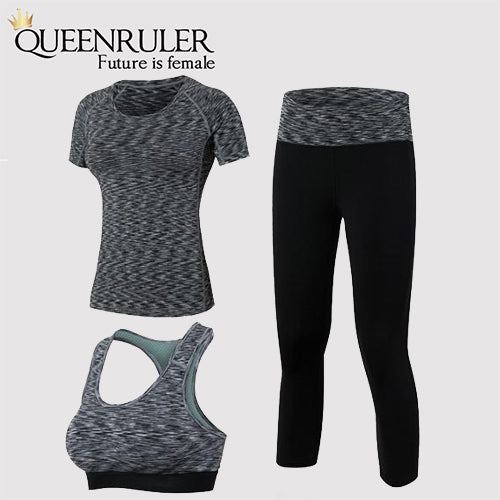 Professional 3 in 1 Yoga Set (Grey) - Queenruler