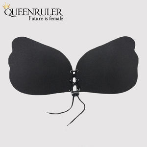 Sexy Wings Fitness Bra (Smooth Black) - Queenruler