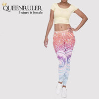Front View Aztec Women Fitness Leggings | Queensruler