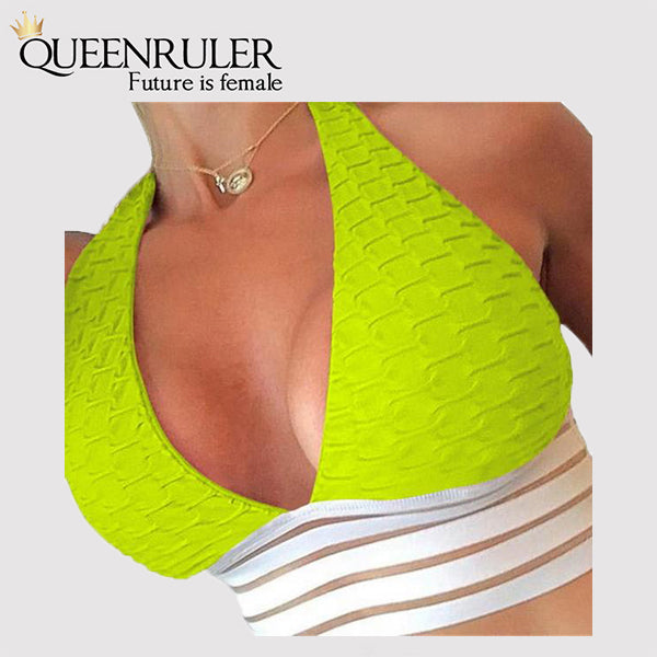 Sexy Running Bra (Fluorescent Yellow) - Queenruler