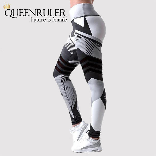 Breathable Yoga pants (Geometrical Design) - Queenruler