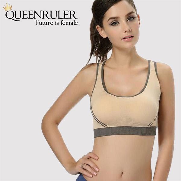 Breathable Fitness Bra (Beige) - Queenruler