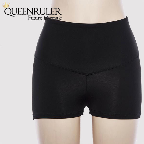 High Waist Push Up Shorts (Black) - Queenruler