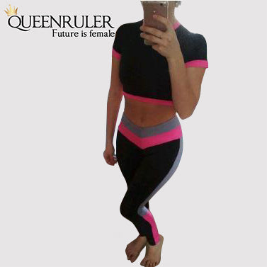 Two Piece Sport Suit (Rose) - Queenruler