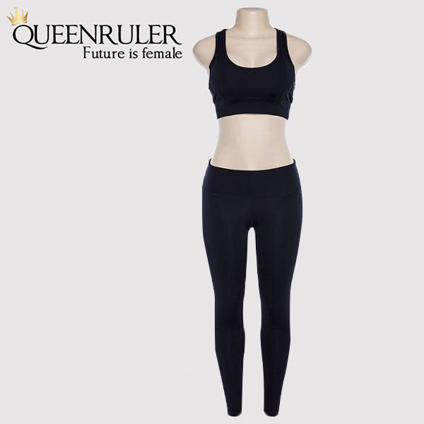 Fashion Yoga Set (Black) - Queenruler