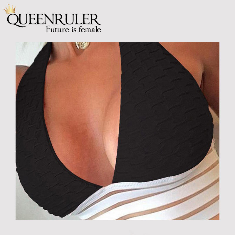 Sexy Running Bra (Black) - Queenruler