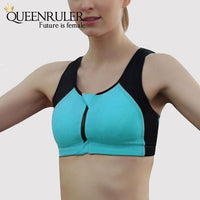 Women Sports Fitness Bra (Blue) - Queenruler